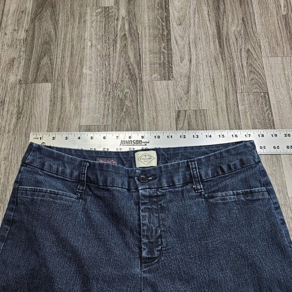 St Johns Bay Jeans Womens 16P Blue Straight Leg Stretch Denim Pants Casual - Picture 9 of 13